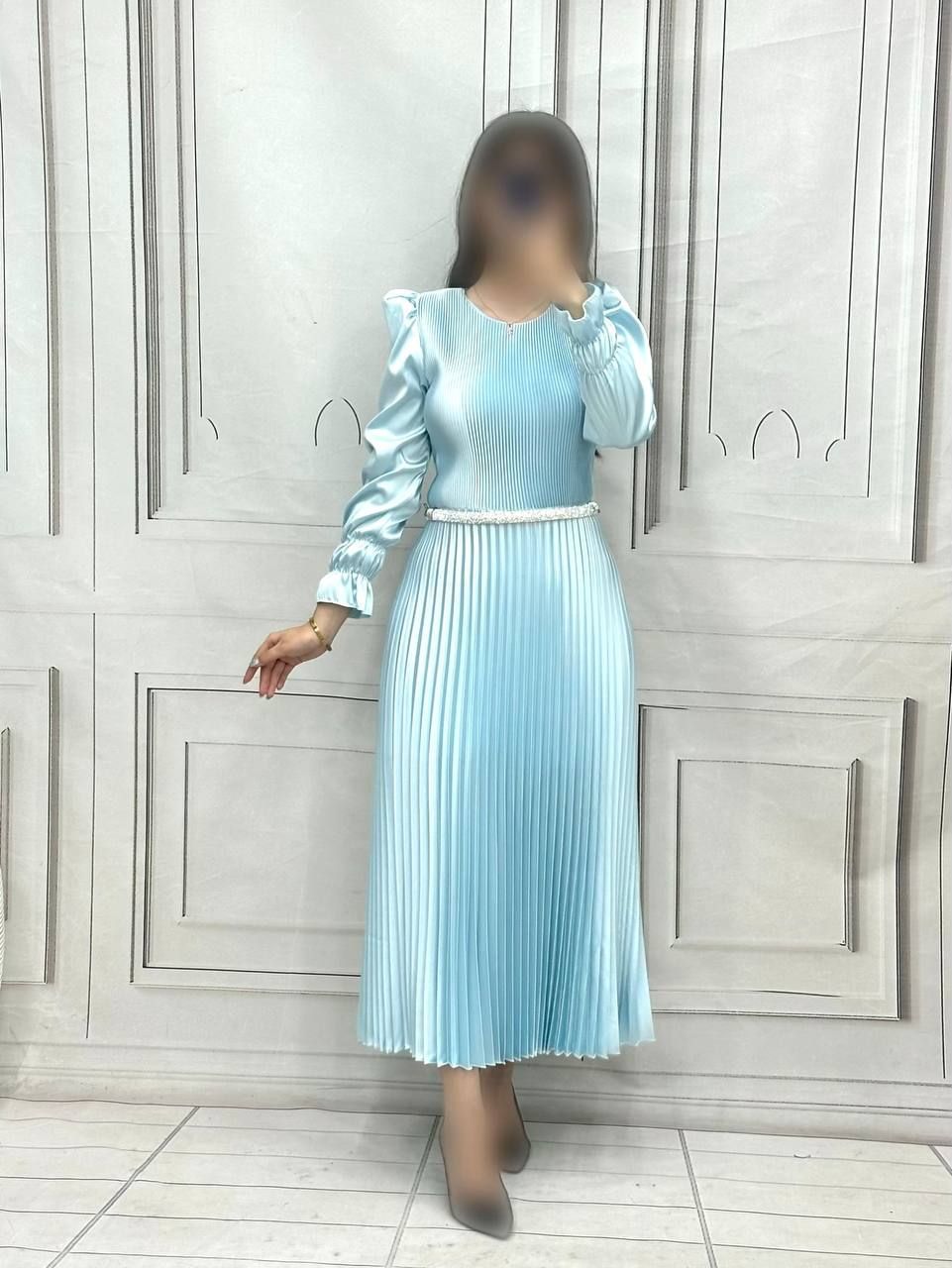 پیراهن مجلسی پلیسه مدل لیانا