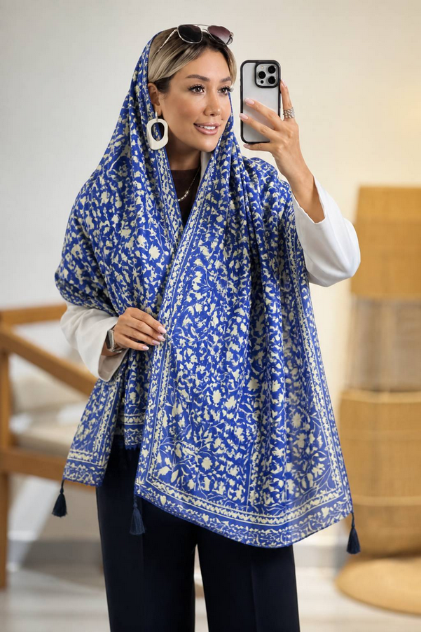 شال زنانه مدل قلمکاری
